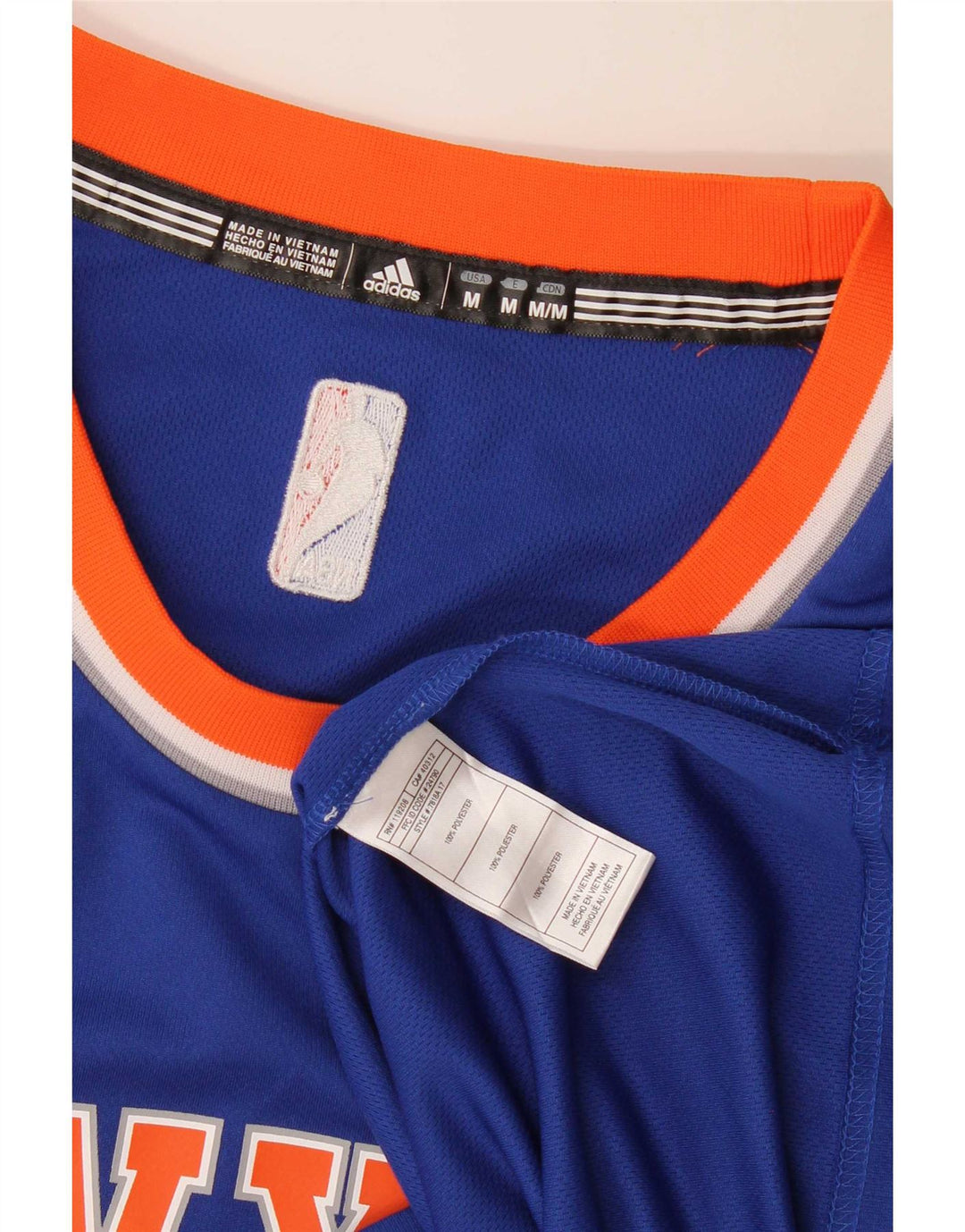 Adidas Męskie New York Knicks Graphic Kamizelka Top Średni Niebieski Poliester