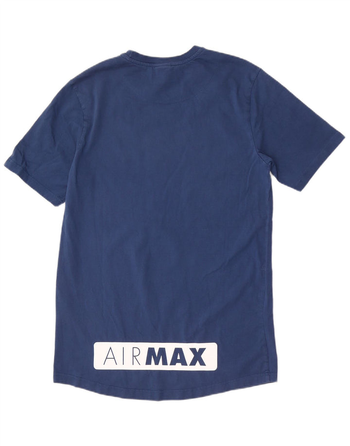 Męski T-shirt z grafiką NIKE, duży, niebieski, bawełniany