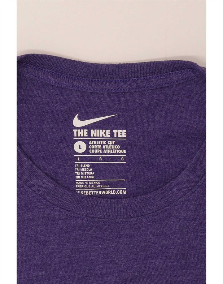 Męski T-shirt Nike z grafiką, duży, fioletowy