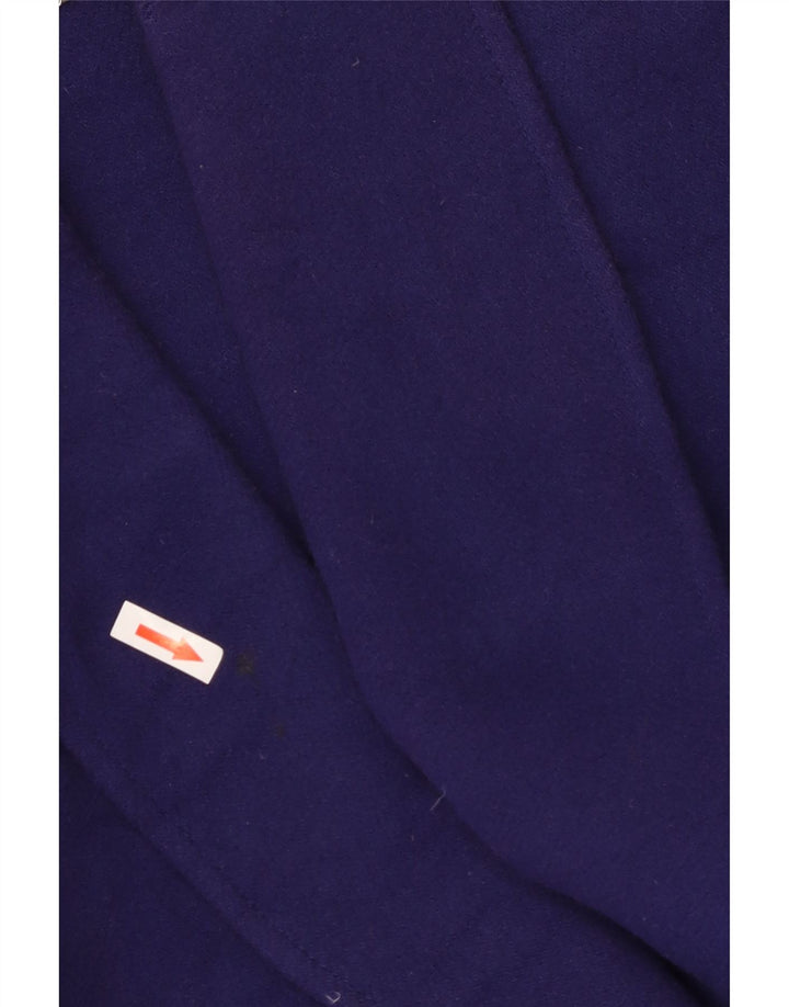 Vintage damski płaszcz oversize z podwójnymi piersiami IT 42 średnio fioletowa wełna