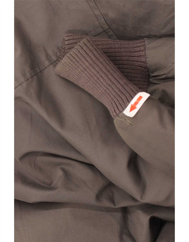 Męska wyściełana kurtka bomber z kapturem Woolrich UK 40, duża, szara bawełna