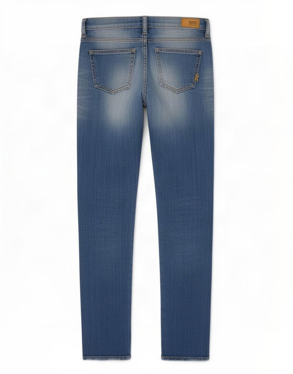 Rifle Womens Skinny Jeans W26 L30 Blue Cotton
