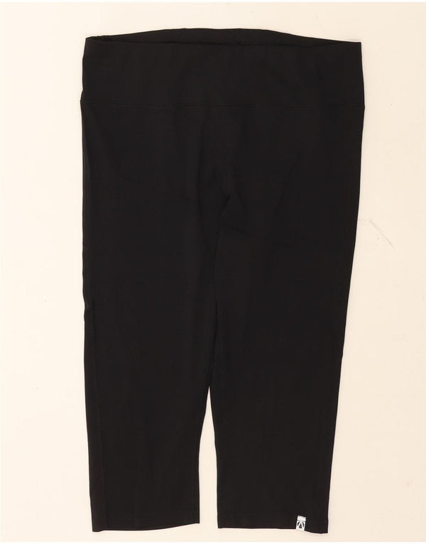 Damskie legginsy Capri Marks & Spencer UK 16, duże, czarne, poliestrowe
