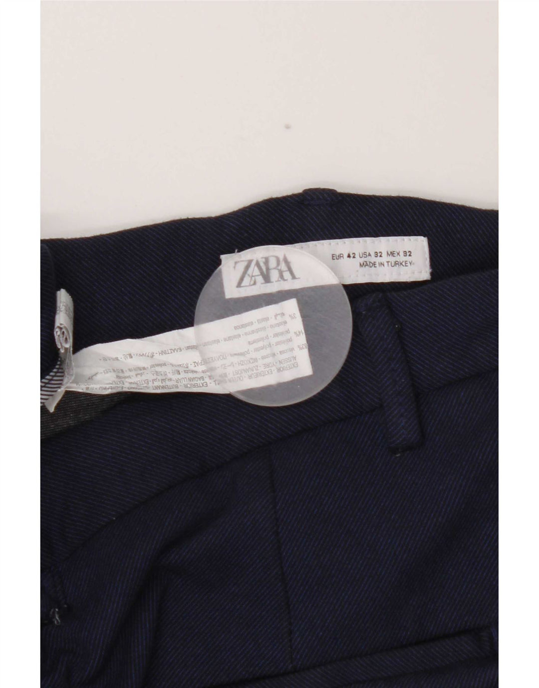 Męskie spodenki Chino Zara EU 42 Large W32 Granatowa wiskoza