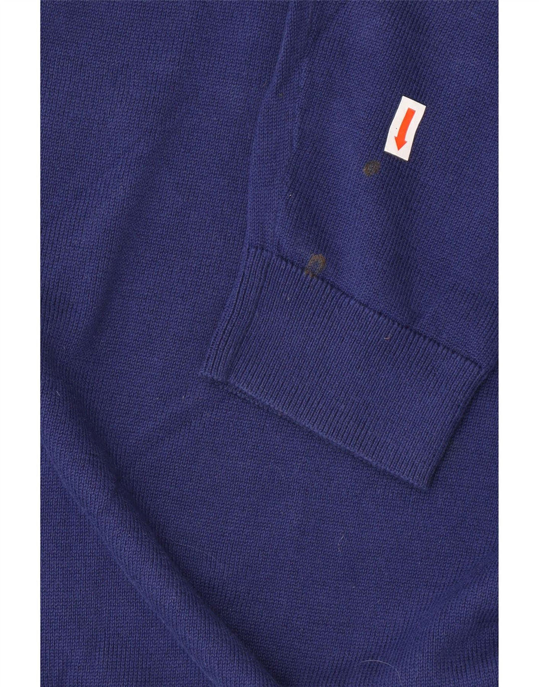 Męski sweter z dekoltem w kształcie litery V, duży, niebieski, bawełniany REISS