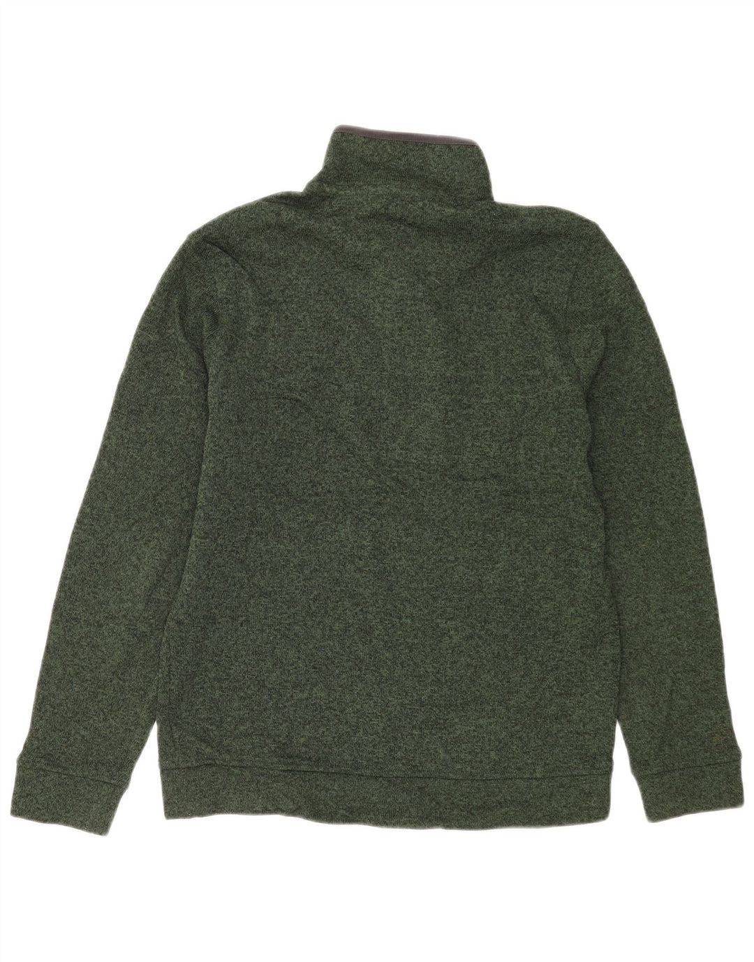 Męski sweter z zapinaną na guziki Eddie Bauer, średnio zielony, nakrapiany