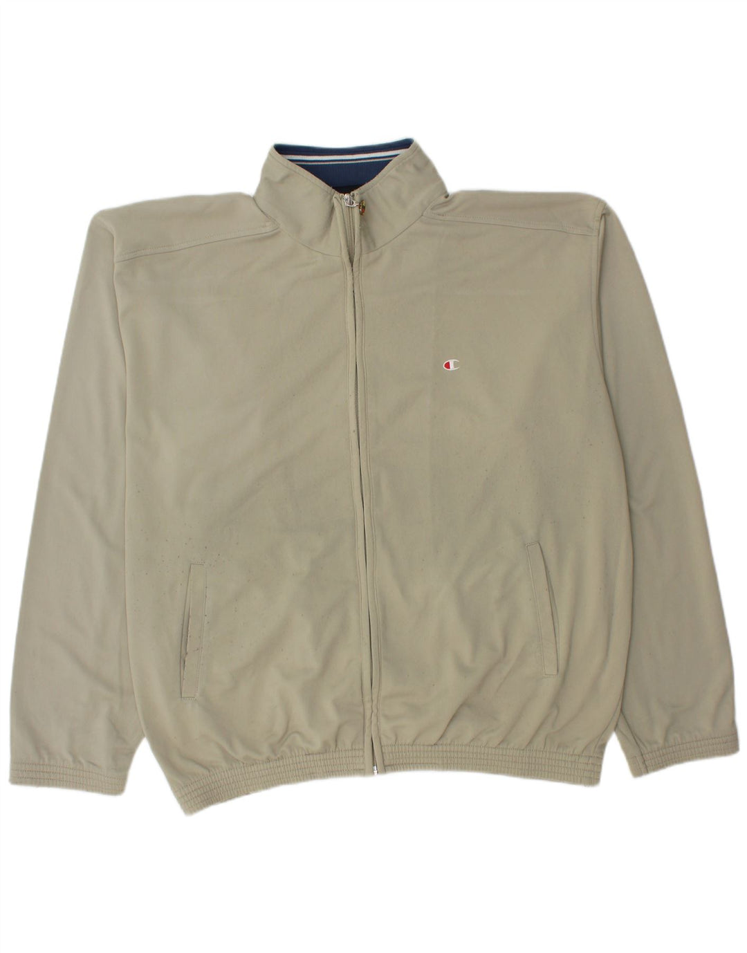 CHAMPION Mens Tracksuit Top Jacket 2XL Beige Polyester