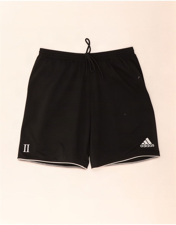 Męskie spodenki sportowe Adidas Climalite, duże, czarne, poliestrowe