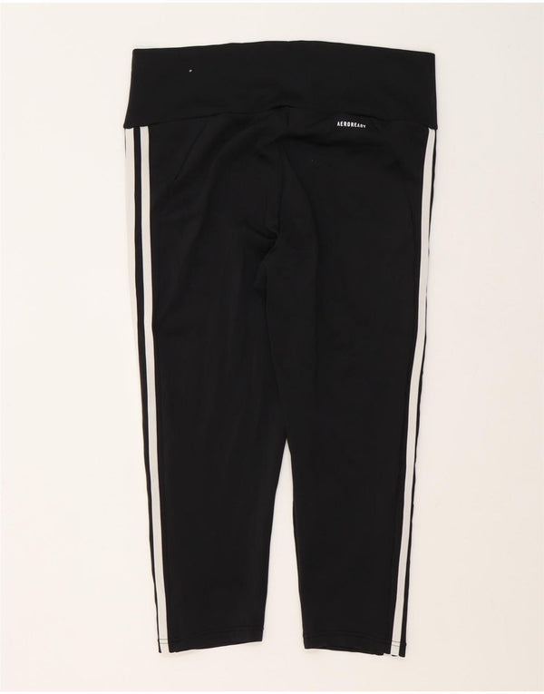 Damskie legginsy Adidas Aeroready Capri UK 16/18, duży czarny poliester