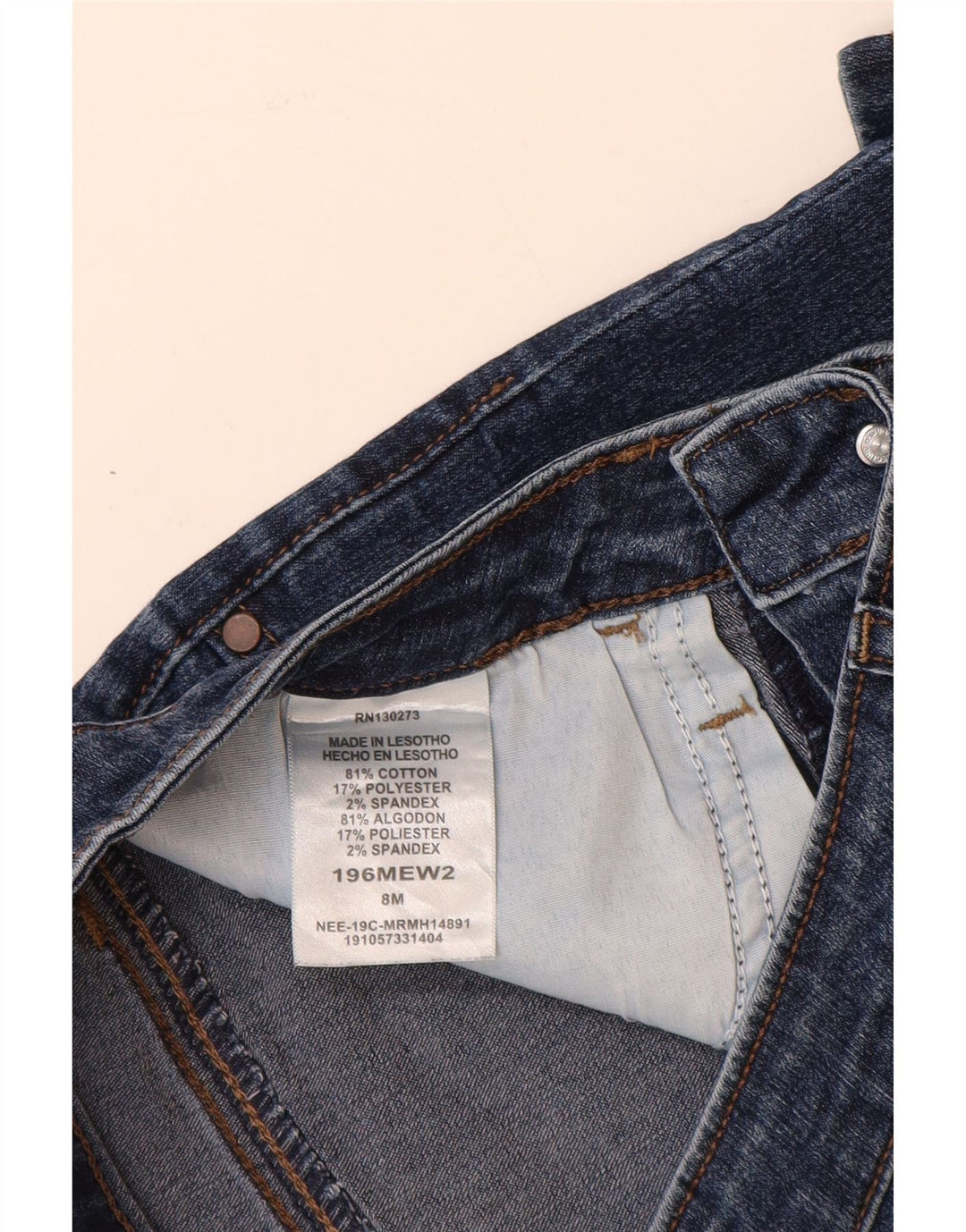 Damskie spodenki jeansowe LEE Riders ze średnim stanem US 8 Medium W28, niebieska bawełna