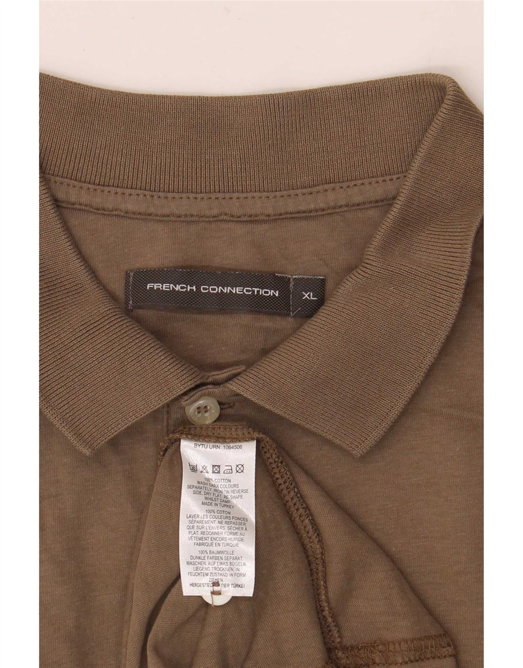 Męska koszulka polo French Connection XL, brązowa, bawełniana