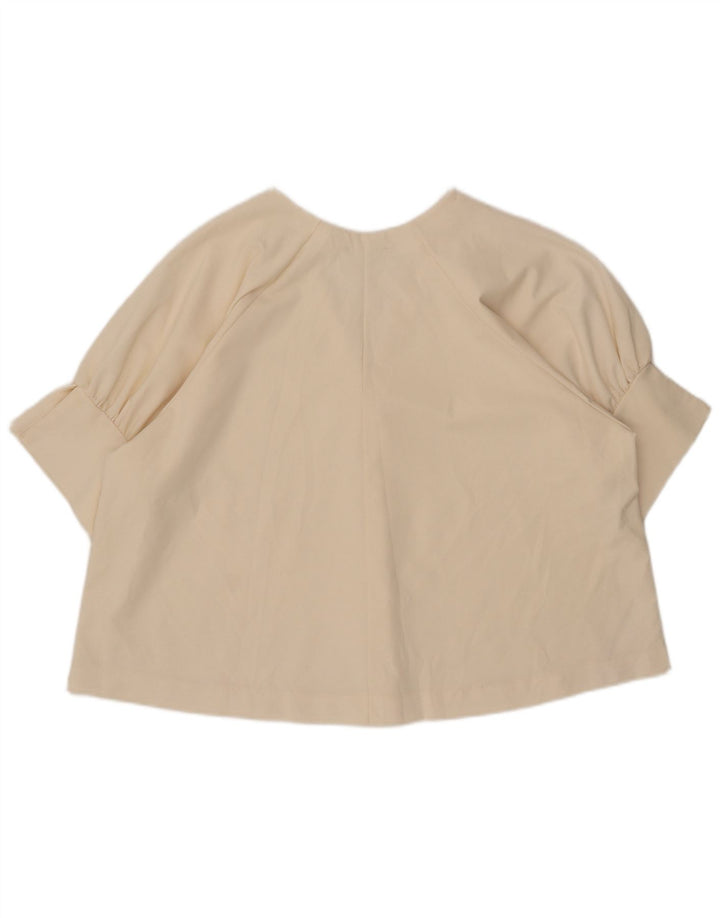 Damska bluzka oversize z rękawem 3/4 Zara UK 16, duża, beżowa