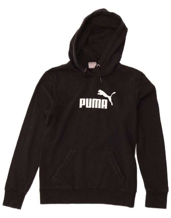 Damski sweter z kapturem i grafiką PUMA UK 12, średni czarny, bawełniany