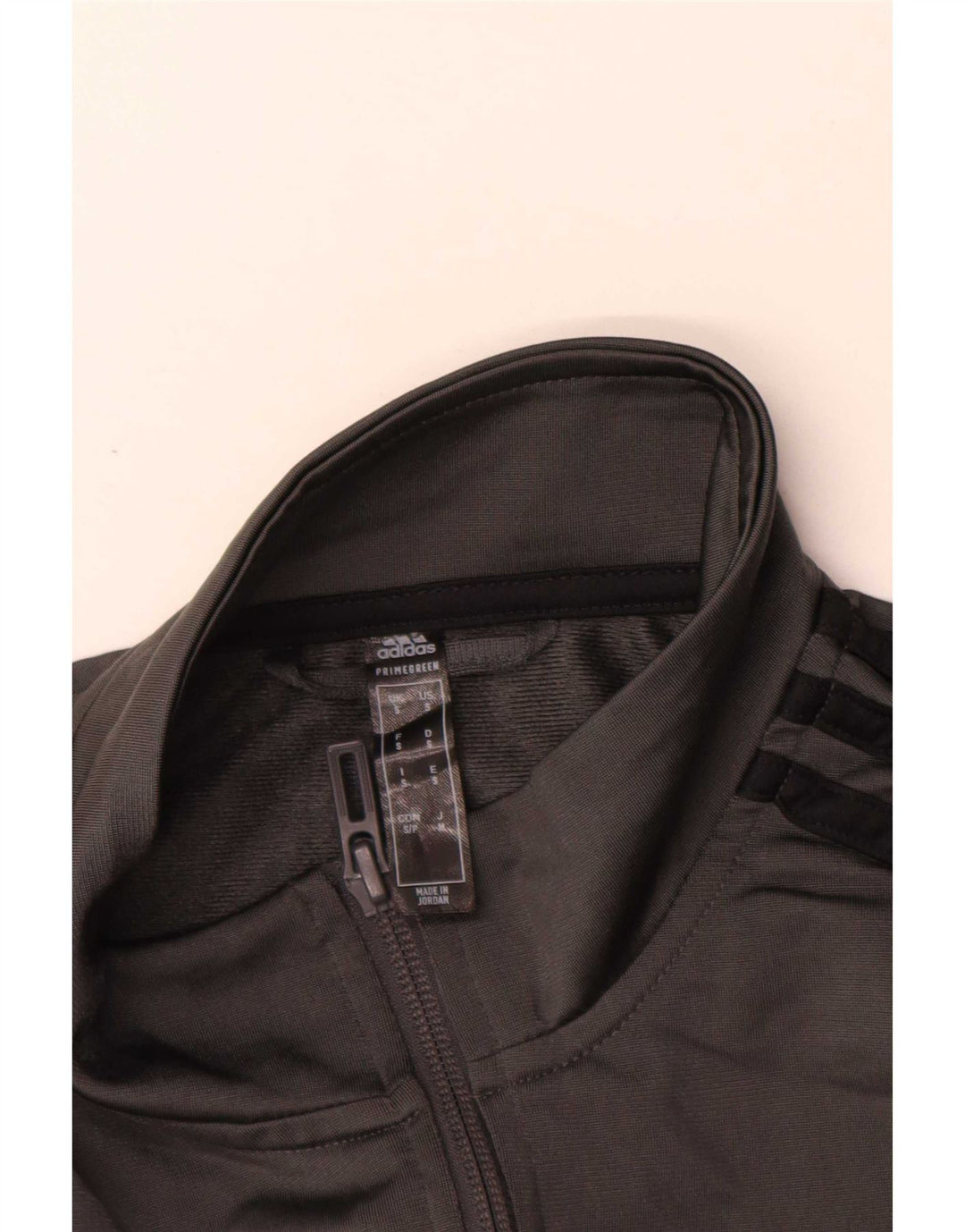 Adidas Męska bluza dresowa, mała, szara, poliestrowa