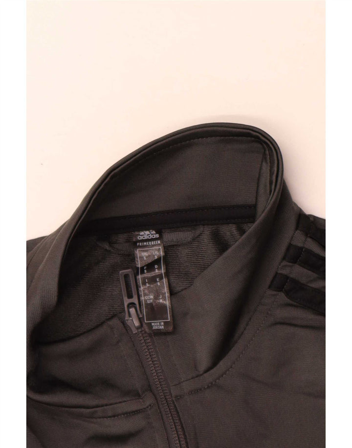 Adidas Męska bluza dresowa, mała, szara, poliestrowa