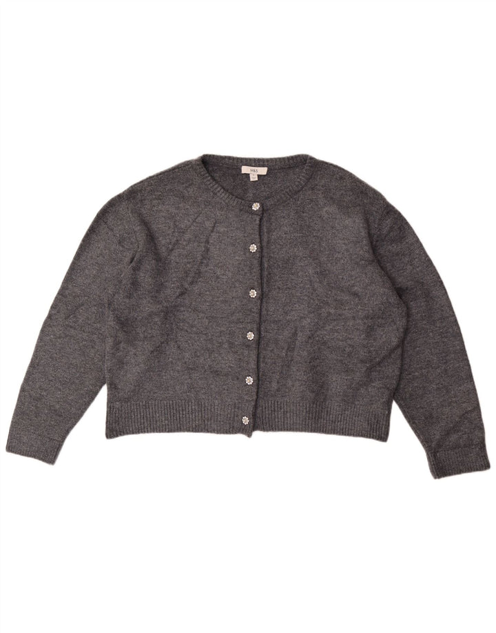 Marks & Spencer Damski sweter oversize typu Crop Cardigan UK 18 XL, szary