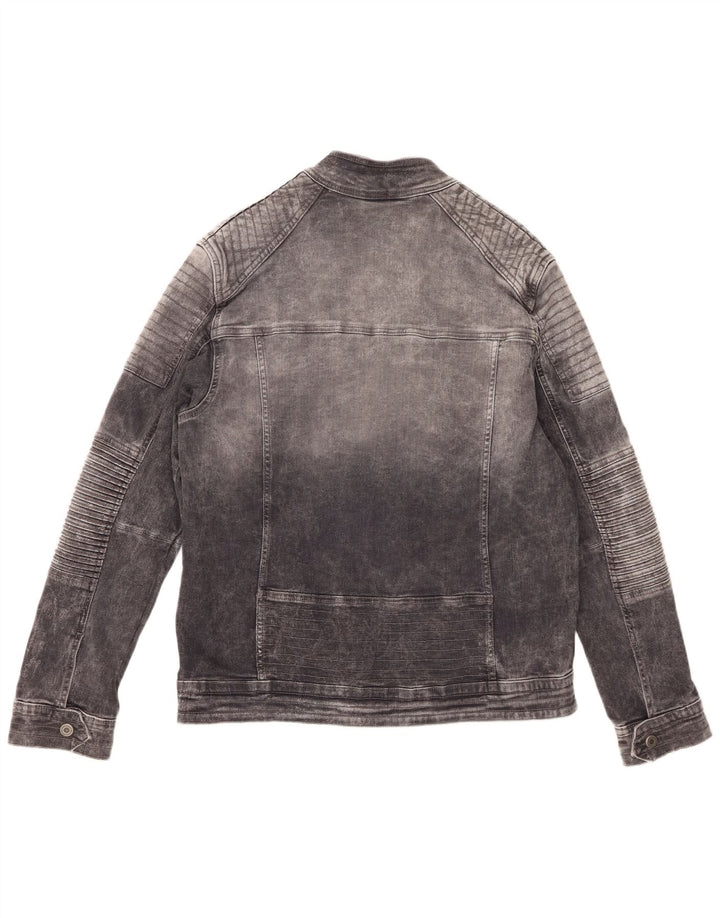 Męska kurtka dżinsowa Tom Tompson Biker UK 42 XL, szara bawełna