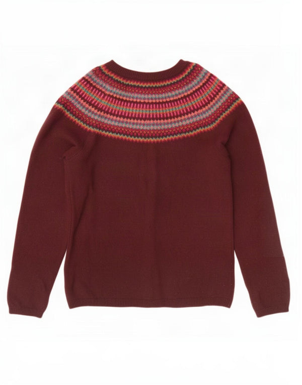 Sweter damski Seasalt Cornwall UK 12 Medium Burgundy Fair Isle