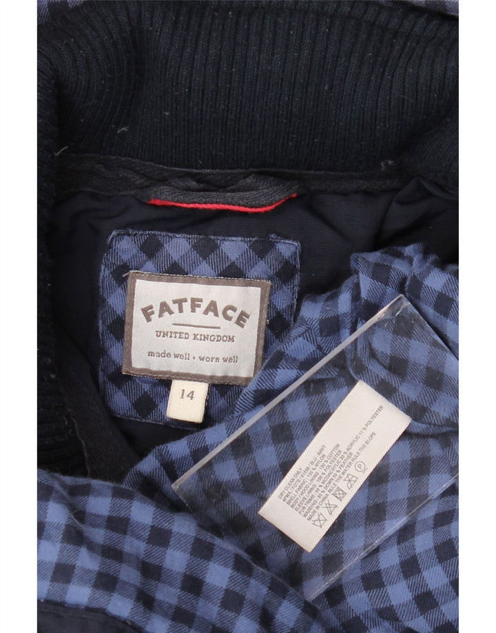 Damska kurtka parka z kapturem Fat Face UK 14, średni granatowy nylon