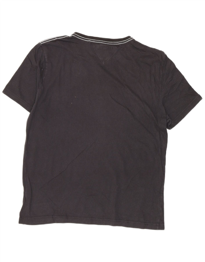 Męski T-shirt z grafiką Tommy Hilfiger, duży, czarny
