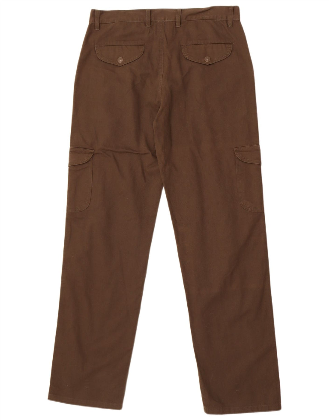 Męskie proste spodnie cargo w stylu vintage W34 L33 brązowe
