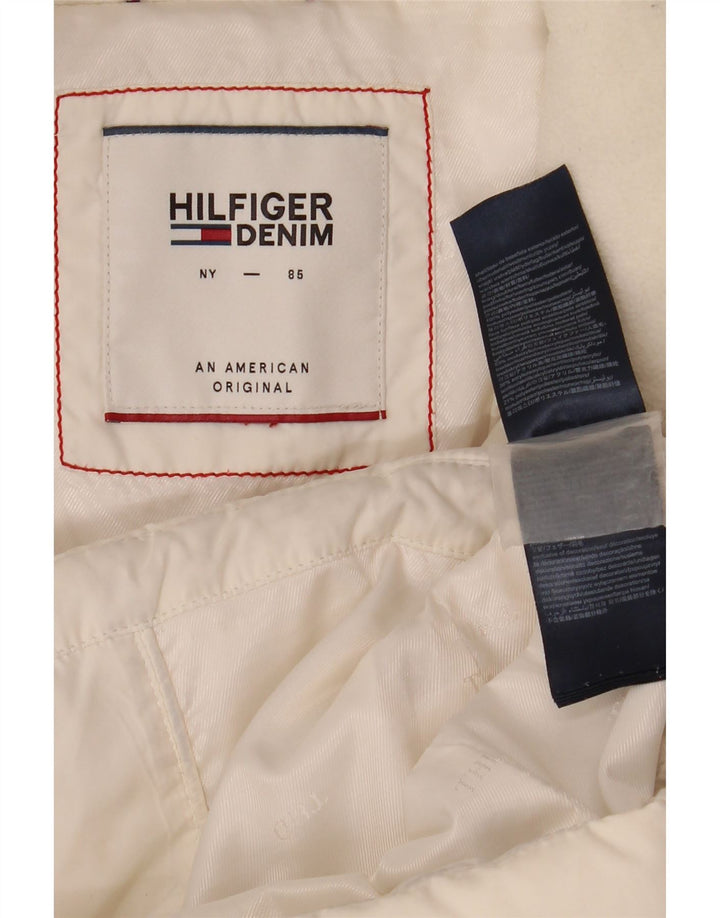 Męska ocieplana kurtka Tommy Hilfiger UK 36, mała w kolorze złamanej bieli, poliester