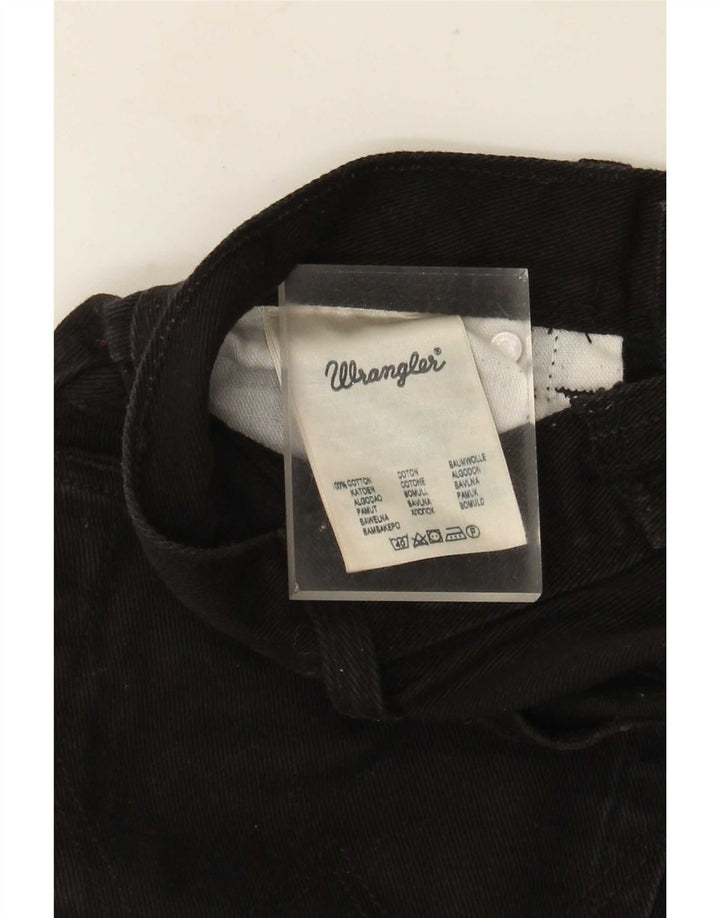 Męskie proste dżinsy Wrangler W30 L32, czarne, bawełniane