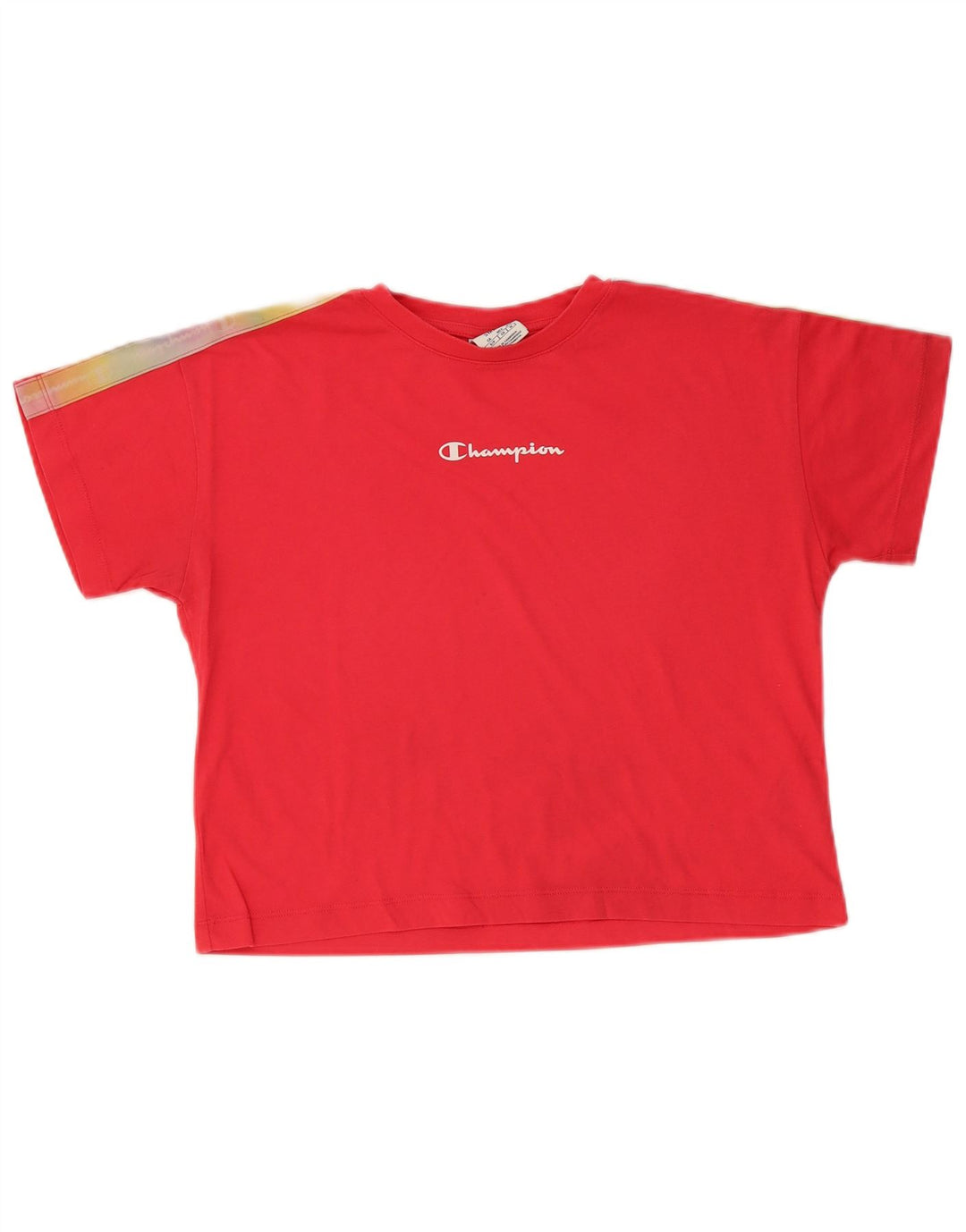 Damska koszulka oversize Champion z grafiką Top UK 10 Small Red Colorblock
