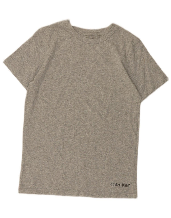 Calvin Klein Boys T-Shirt Top 14-15 Years XL Grey Cotton