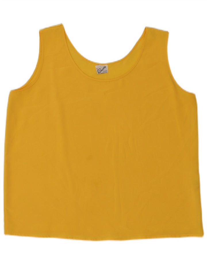 Damska bluzka oversize bez rękawów Primavera Firenze US 4, mała, żółta
