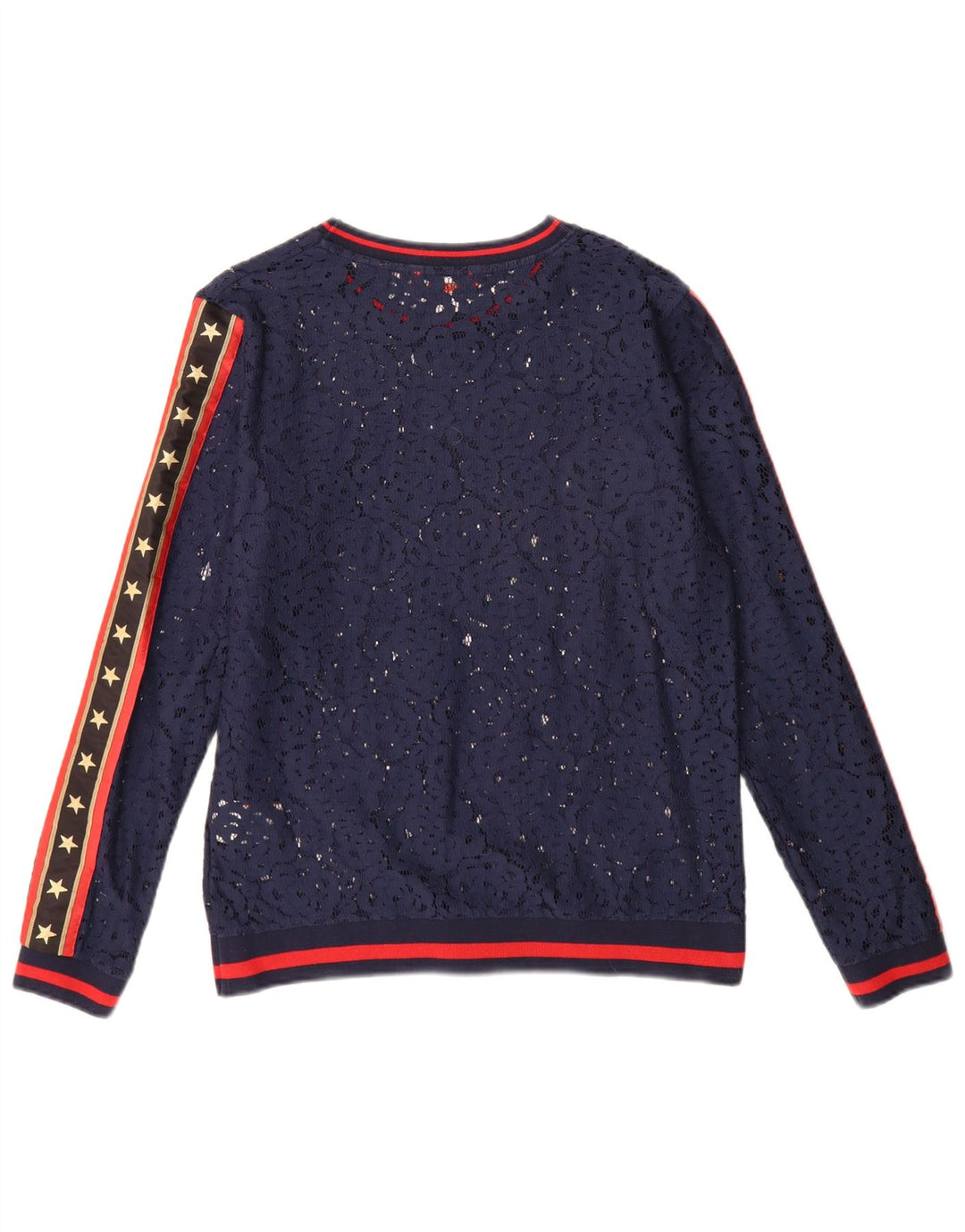 Damski top Superdry Oversize Graphic z długim rękawem, UK 10, mały, granatowy