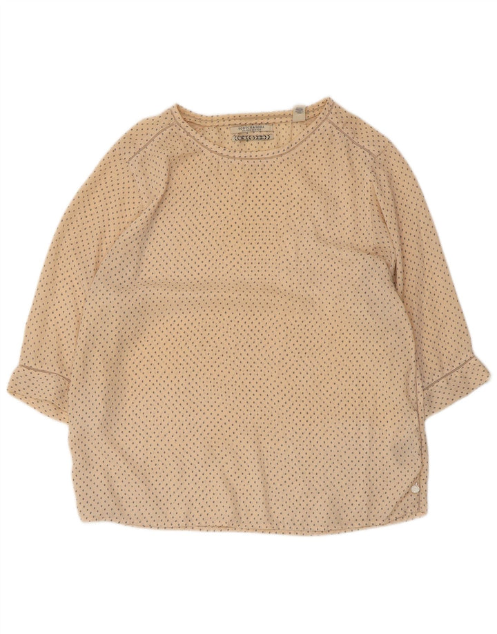 Bluzka damska Scotch & Soda z rękawem 3/4 US 3, mała, beżowa