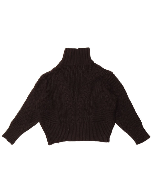 Damski sweter z golfem Zara UK 16, duży, czarny nylon