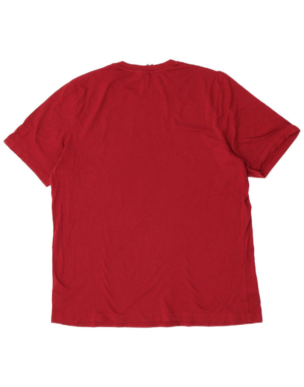 Adidas Męska koszulka Top XL Burgundowa bawełniana sportowa