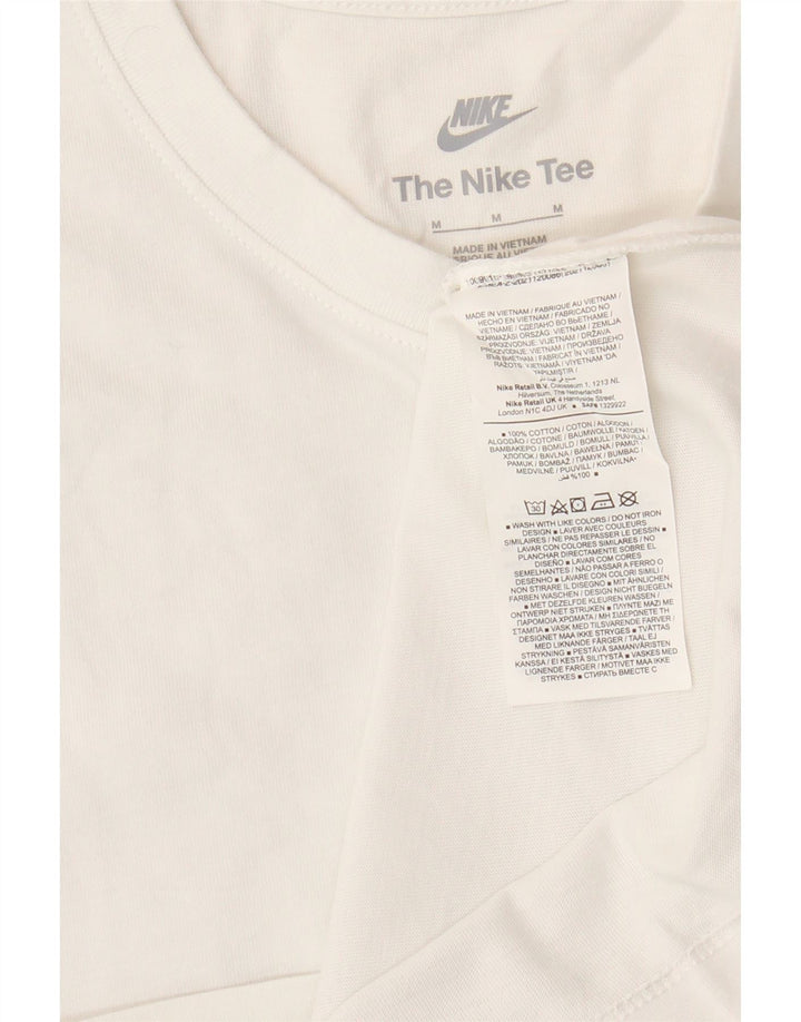 T-shirt męski NIKE Top, średni, biały, bawełniany