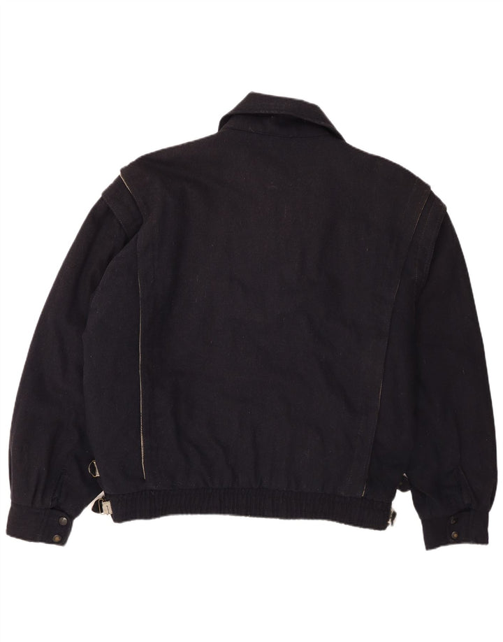 Męska kurtka bomberka POP 84 UK 42 XL, granatowa, wełniana