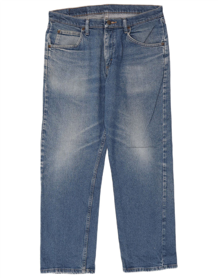 Wrangler Męskie Proste Dżinsy W33 L30 Niebieskie Bawełniane