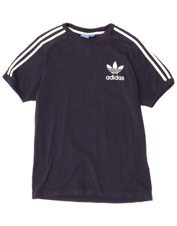 Adidas Męski T-Shirt Top Średni Granatowy Bawełniany