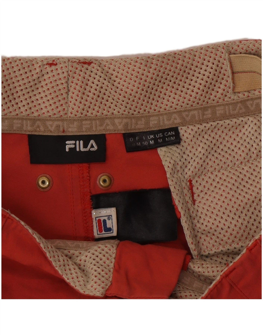 Męskie spodenki cargo Fila Medium W32 czerwone