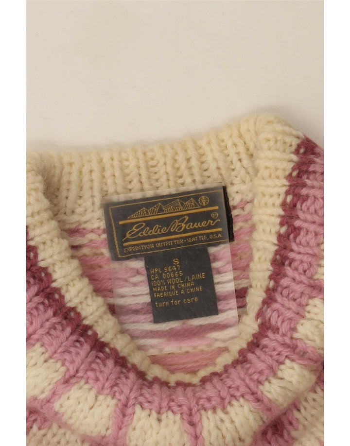 Damski sweter z golfem Eddie Bauer UK 10, mały, w kolorze złamanej bieli