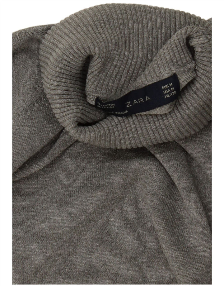 Sweter damski Zara z okrągłym dekoltem UK 12, średni szary