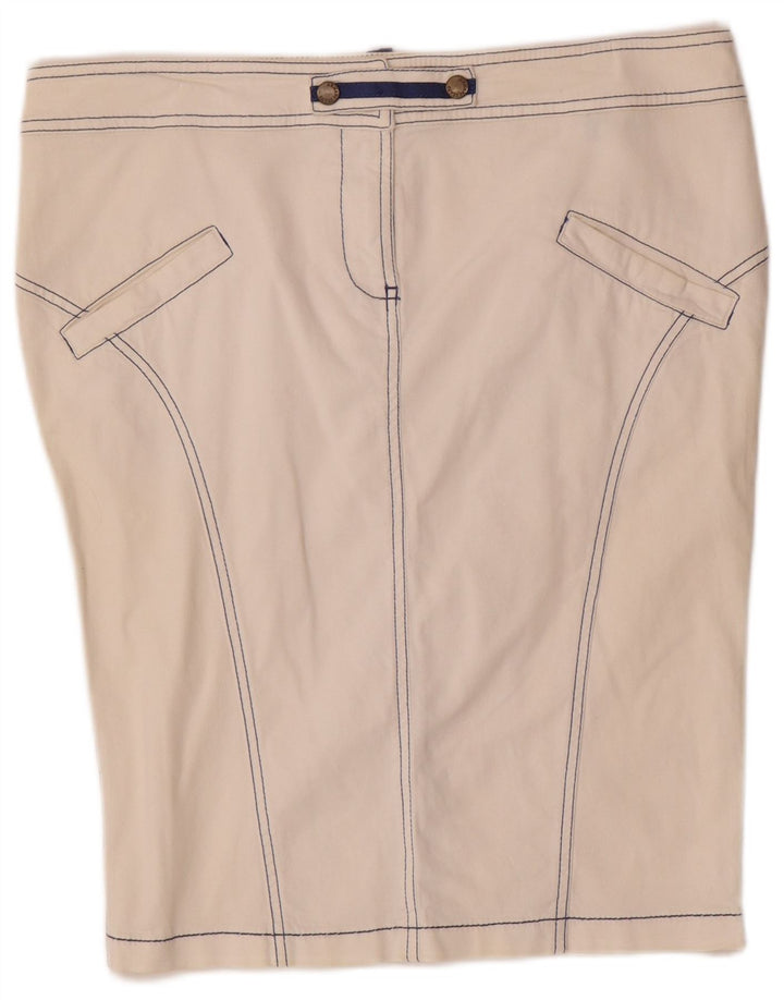 Damska spódnica ołówkowa Armani UK 16 Large W32 Off White