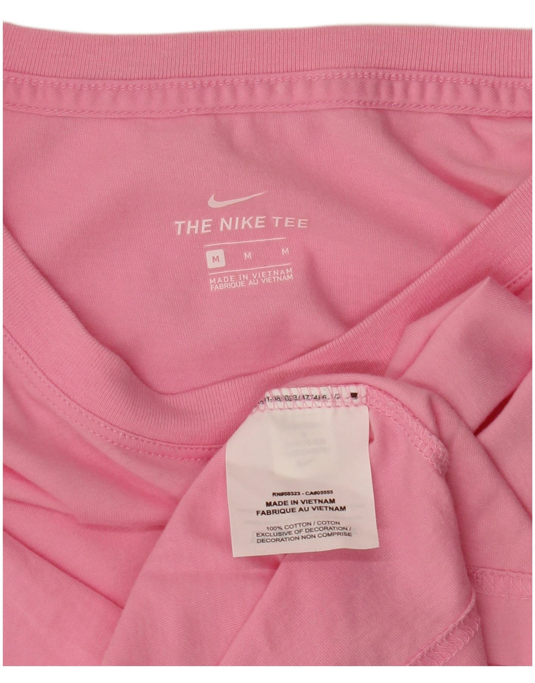 Damski T-shirt NIKE Crop Graphic Top UK 14 Średni Różowy Bawełniany