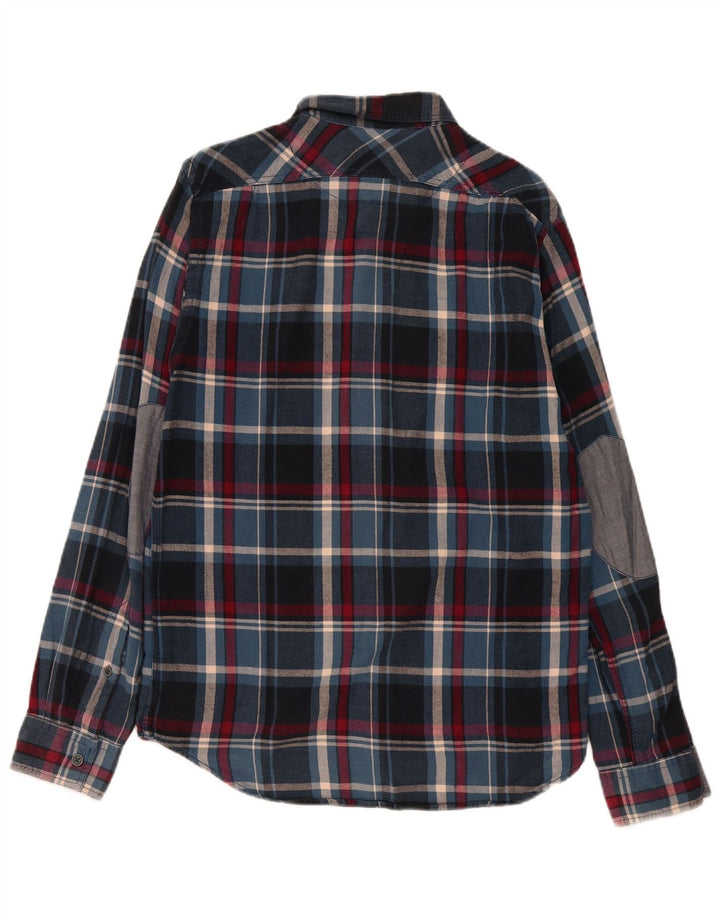 Koszula flanelowa męska Marlboro Classics Slim Fit w średnią granatową kratkę