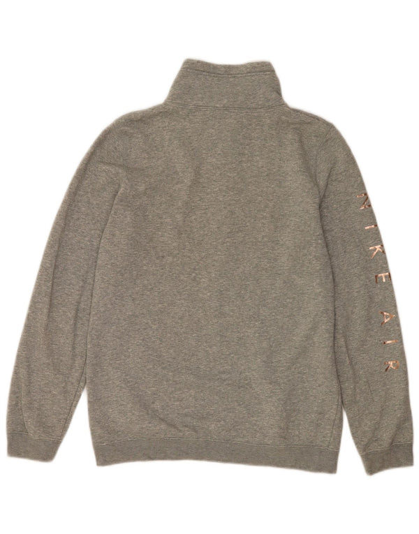 Damska bluza oversize z zamkiem 1/4 Nike, UK 6 XS, szara bawełna