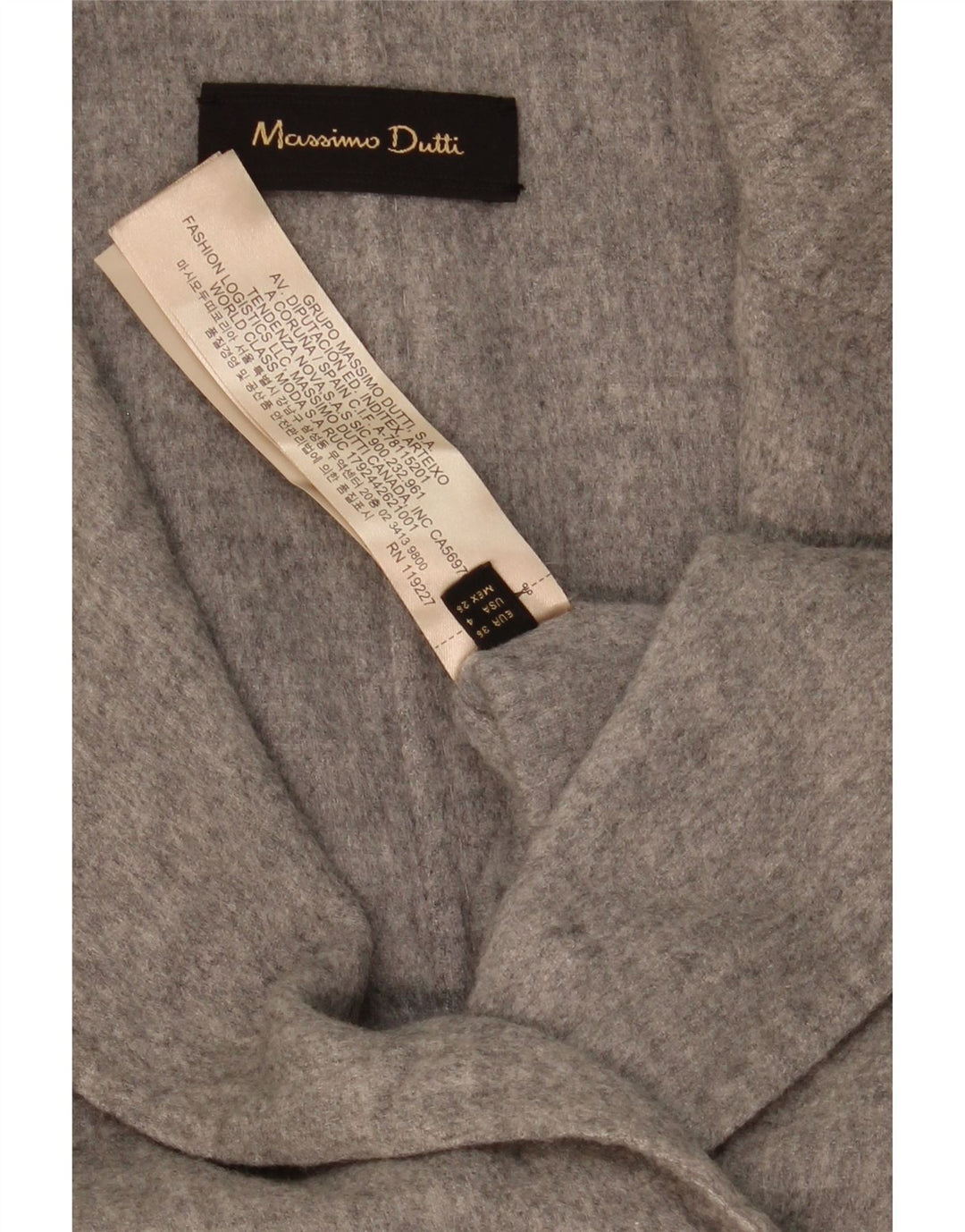 Damska marynarka oversize Massimo Dutti z podwójnymi piersiami, EU 36 XS, szara