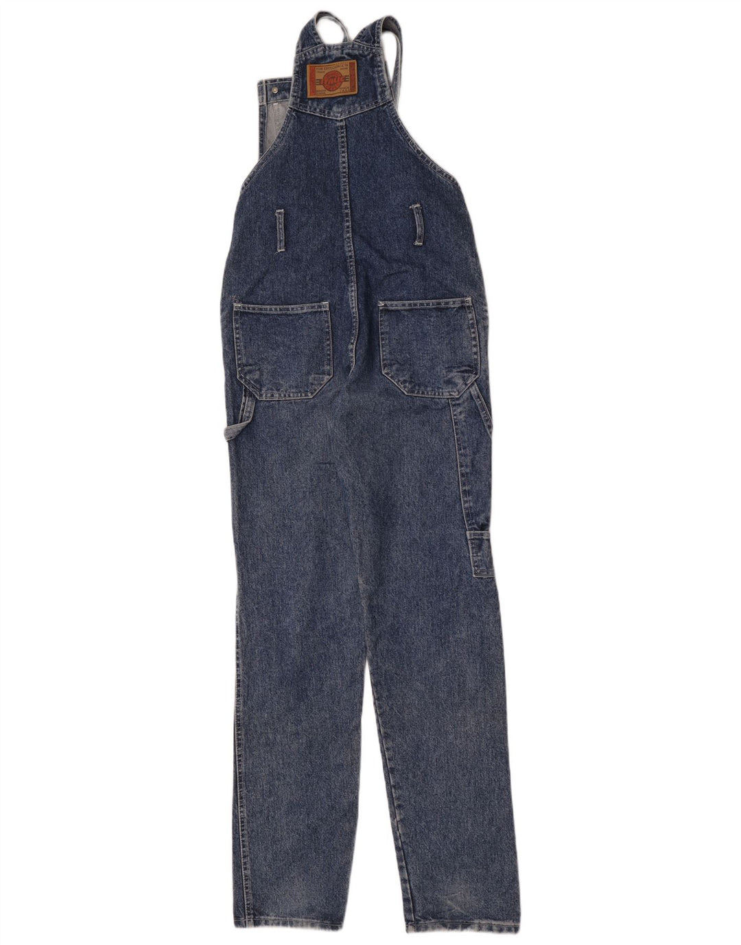 Vintage damskie dżinsy ogrodniczki W29 L33 niebieska bawełna