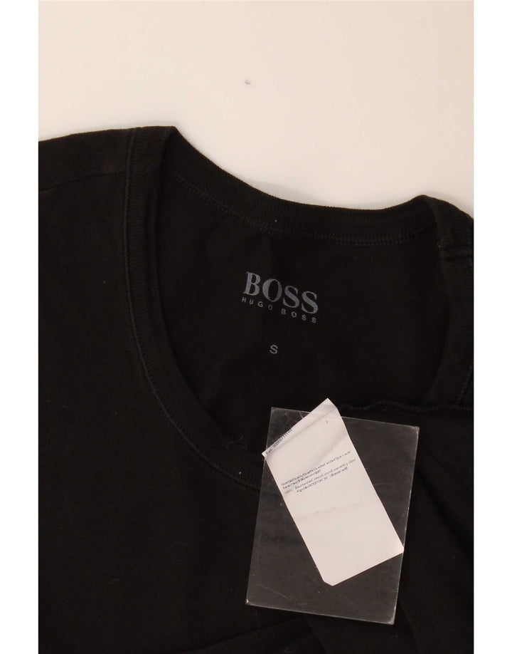 T-shirt męski Hugo Boss, mały, czarny, bawełniany