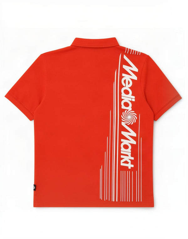 Damska koszulka polo Adidas Graphic UK 18 XL, czerwona, poliestrowa w prążki