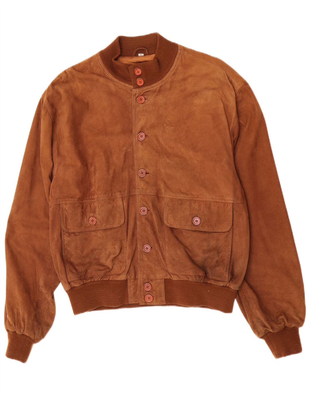 Vintage męska zamszowa kurtka bomber IT 50 duża brązowa zamszowa
